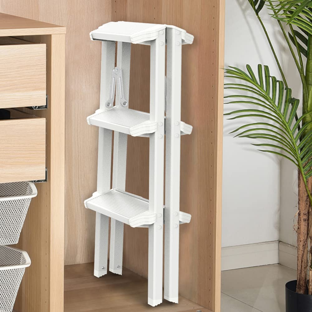 LUNEZY Holztritthocker 2-Stufen-Hocker für Kinder Holztritt-Kinderhocker mit Griffen für Badezimmer, Küche, Schlafzimmer, Spielzimmer und Wohnzimmer Maximale Belastung 150 kg