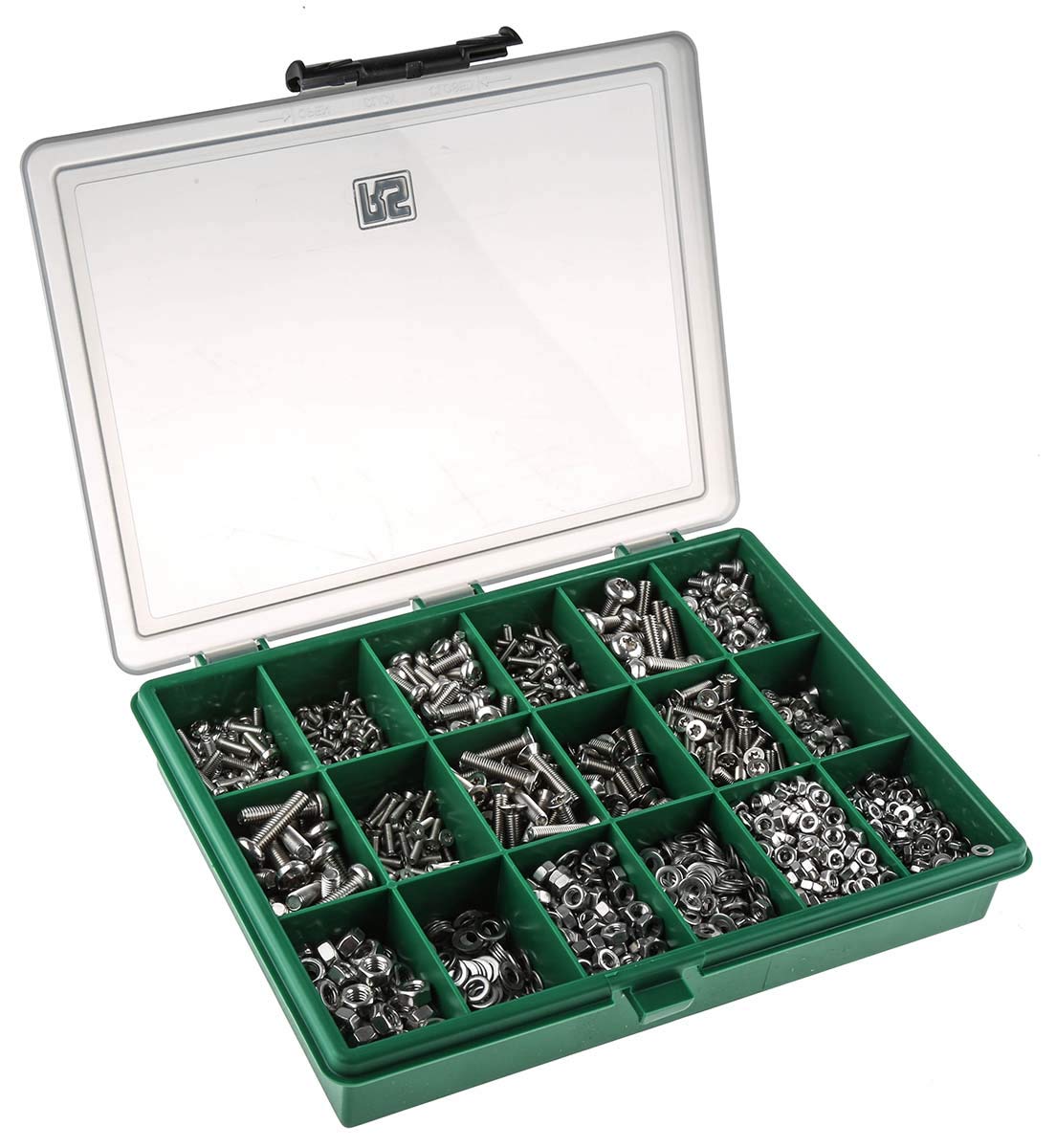 RS PRO Edelstahl A2 304 Schrauben, Muttern und Unterlegscheiben Sortiment Sechskant, M3, M4, M5, M6 x 6 → 25mm,