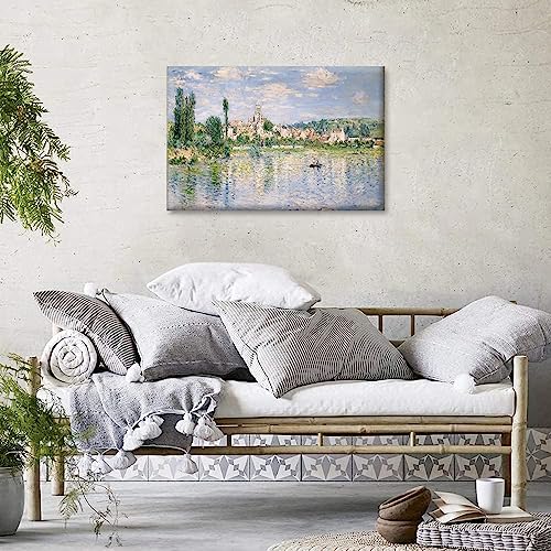 絵画 ポスター モネ アート 夏の風景画 壁飾り HD複製 インテリア装飾 完成品 木製フレーム 簡単取り付け [3]