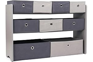 Humble Crew Kids Toy Organizer with 9 Storage Fabric Bins for Ultimate...