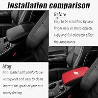 Vista 65 de Funda para reposabrazos de consola central, de piel, antiarañazos, protector de reposabrazos central, accesorios de decoración interior, compatible