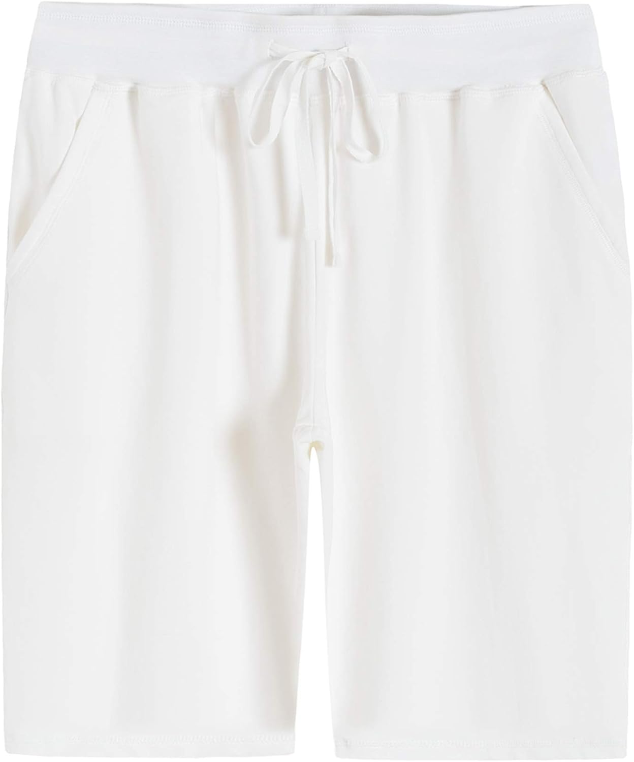 Weintee Women's Soft Knit Bermuda Shorts with Pockets