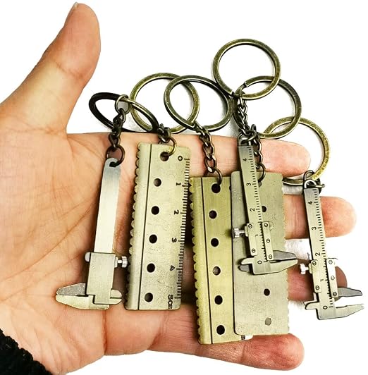 Calibradores Vernier Mini 6 Piezas Zinc Aleación Llavero miniatura 5