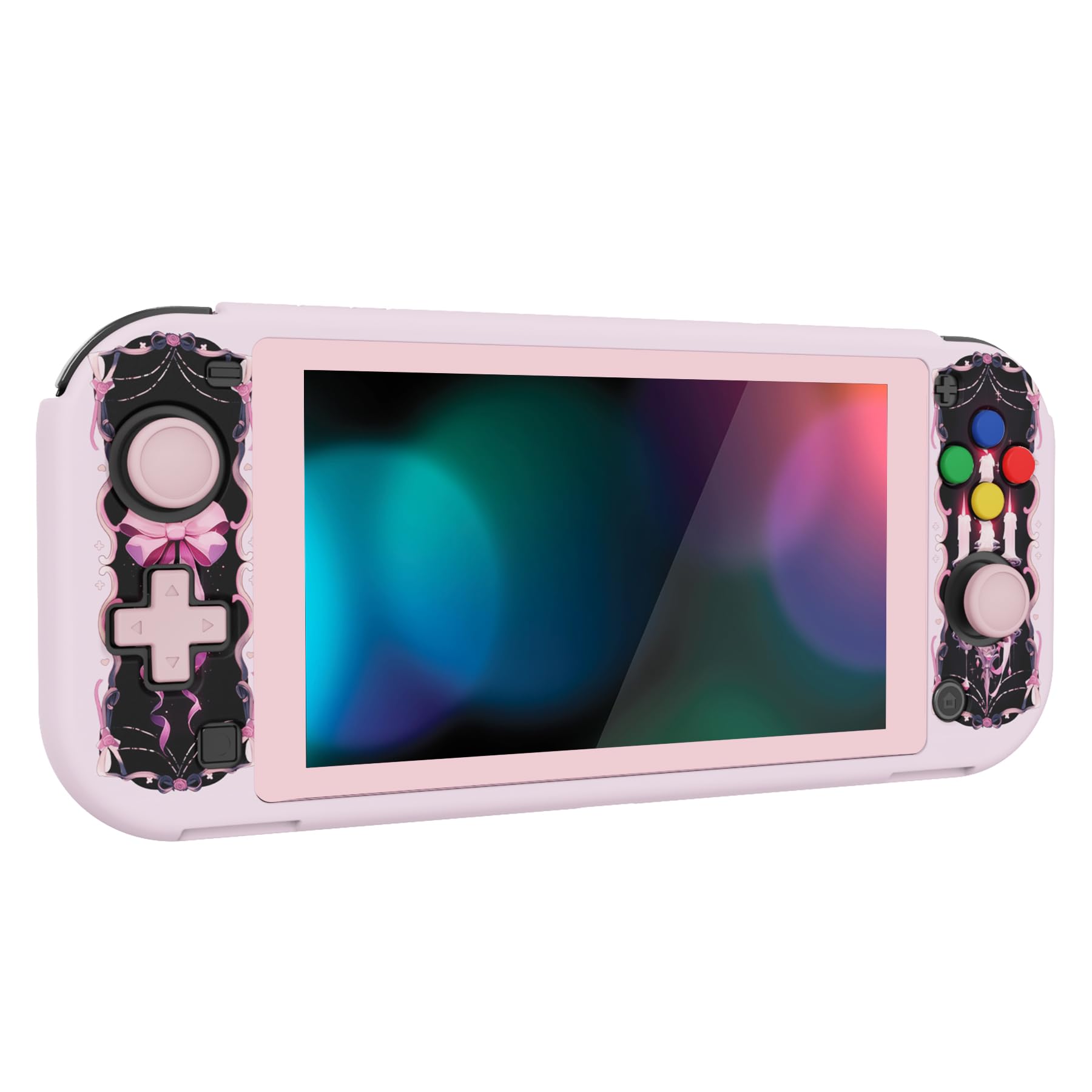 PlayVital ZealProtect Protective Case for Nintendo Switch Lite, Hard Shell Grip Cover for Nintendo Switch Lite w/Screen Protector & Thumb Grip Caps & Button Caps - Darkling Sheep — view 6