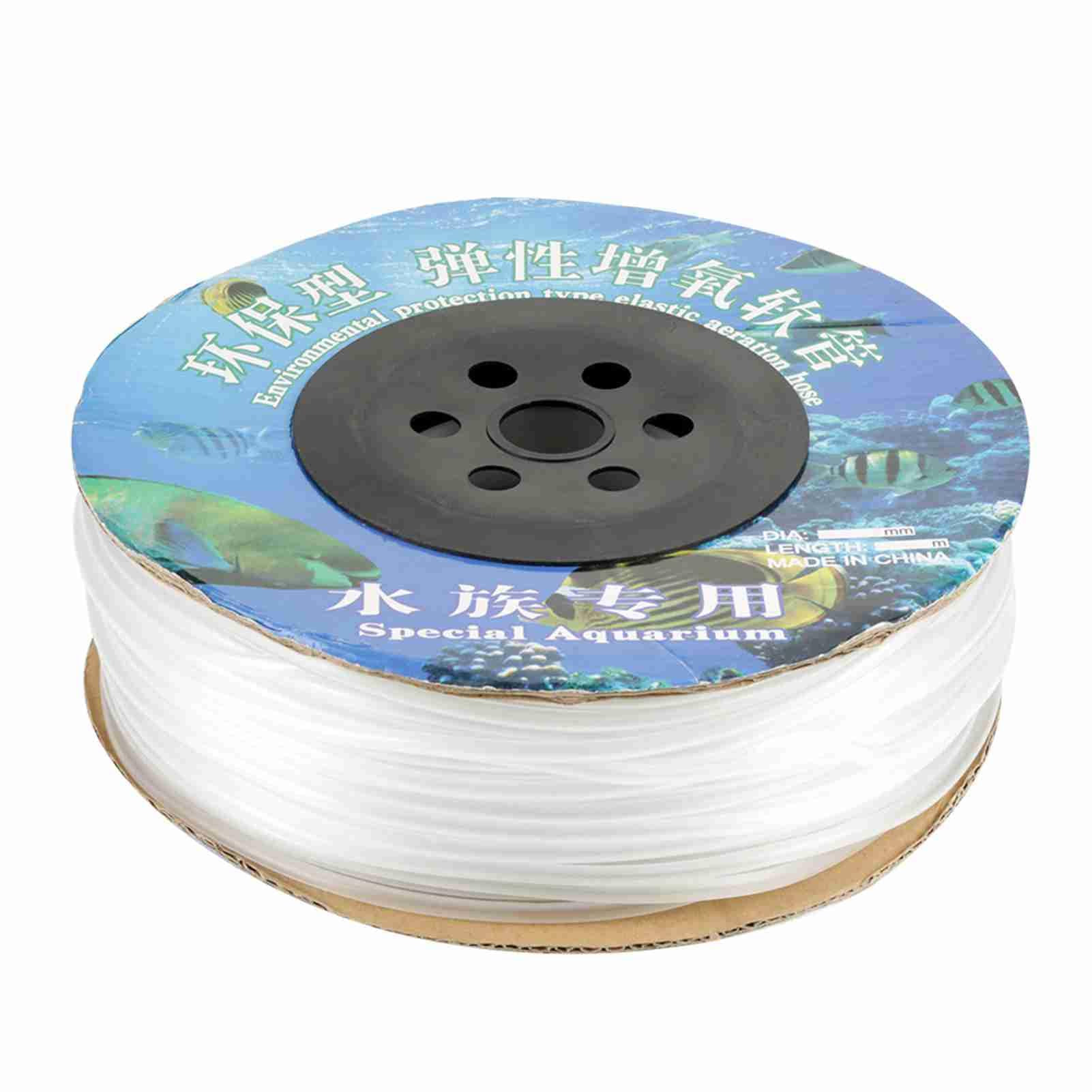 Cryfokt Tuyau d'air Flexible en PVC de 100 M, sans Danger pour Les Poissons, Idéal pour Les Aquariums et Les Aquariums.