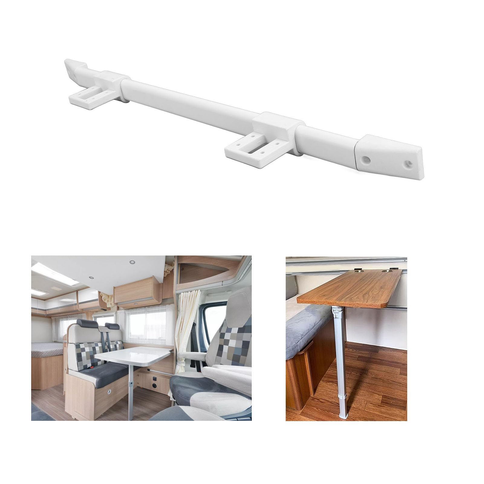 Wohnmobil-Tischhalterung, Wohnmobil-Tisch-Wandhalterung, Wohnmobil-Tischschienen-Set, 610 Mm ABS-Nylon mit Installationszubehör für Wohnmobil, Wohnwagen, Wohnmobil