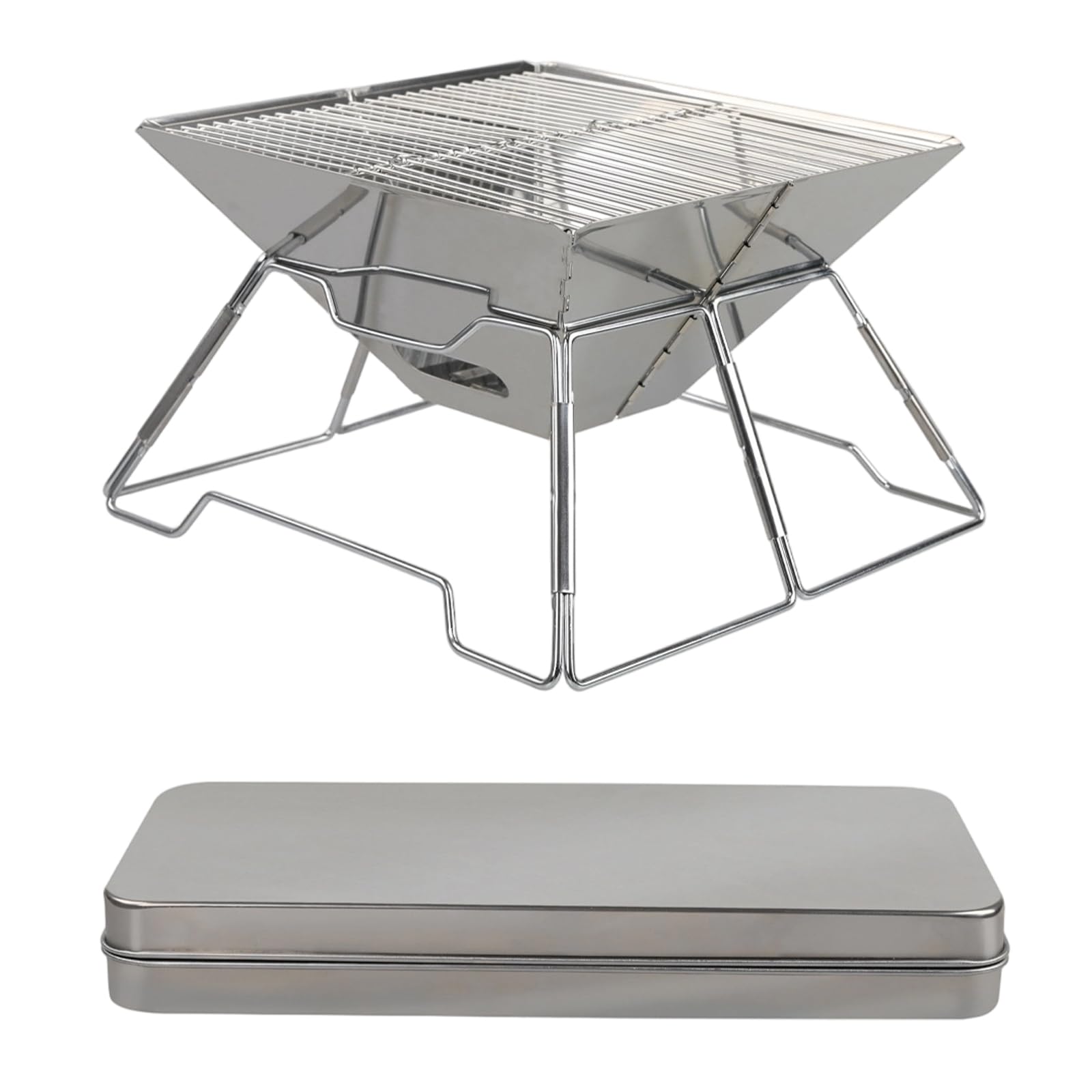 Msioytog B4 Transportable Rustless Barbecue That Scalds Wood For Natural Firepit Cooking And Outdoor Warming Highlighting Compact Storage Heating Barbecue