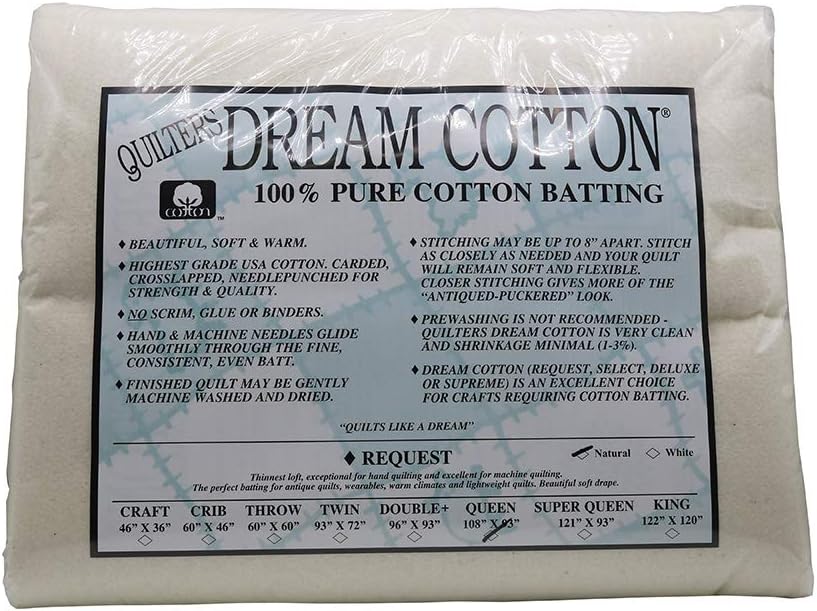 Quilter's Dream Natural Cotton Batting Request Loft Queen