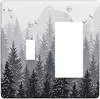 Vista 12 de Cubierta de Interruptor de Luz de Estilo Boho Vintage de los 70 Sol Arcoíris Champiñón Floral Rocker Individual 1 Gang Cubierta de Enchufe