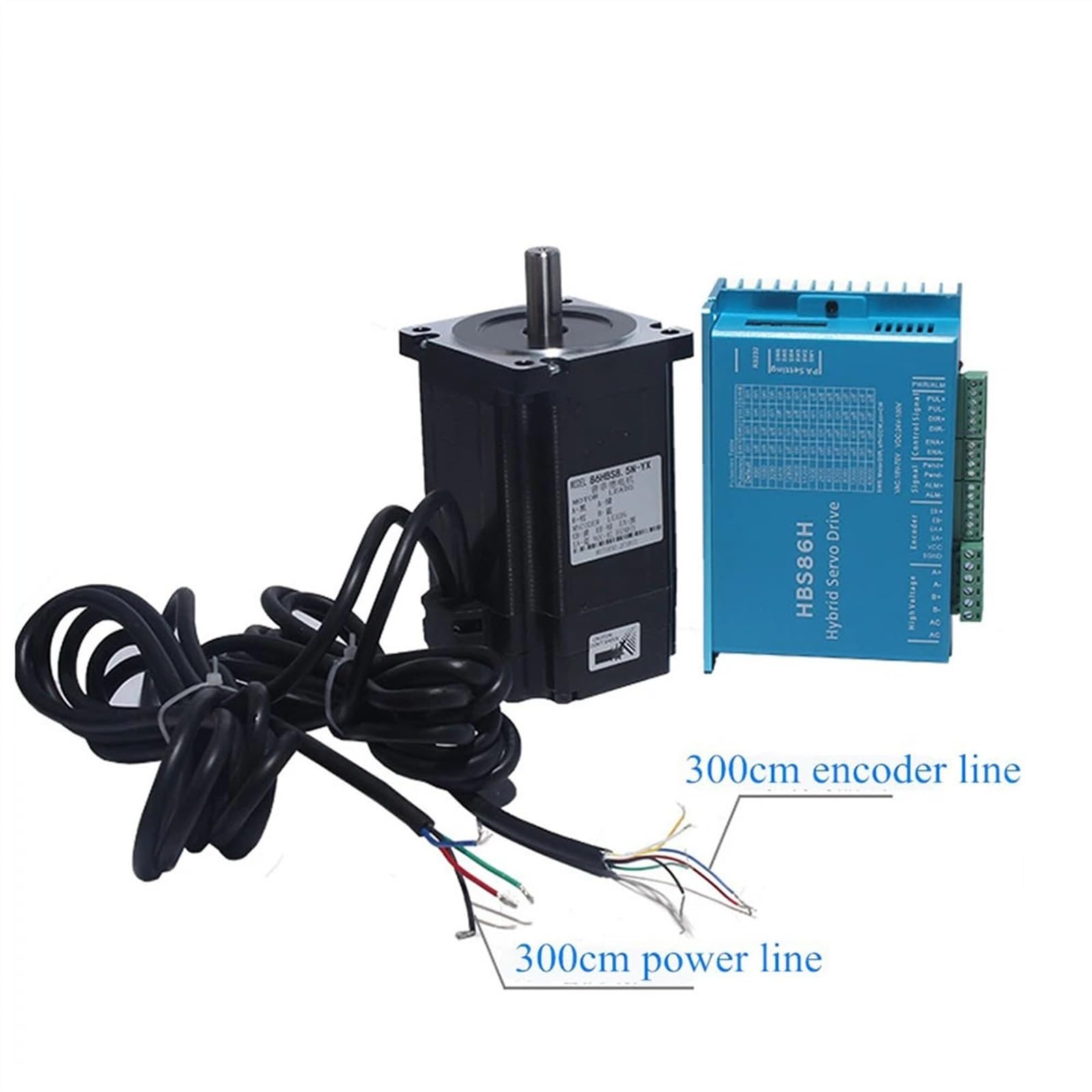 Engrenage de boîte de vitesses planétaire Nema 34 Kits de moteurs pas à pas en boucle fermée 12N. m Pilote de servomoteur hybride HBS86H 86mm 2 PH Nema34 Pilote de moteur pas à pas de moteur pas à pas