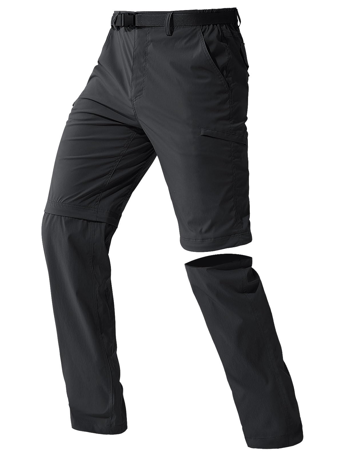 FREE SOLDIER Men's Outdoor Cargo Hiking Pants with Belt Lightweight Waterproof Quick Dry Tactical Pants Nylon Spandex