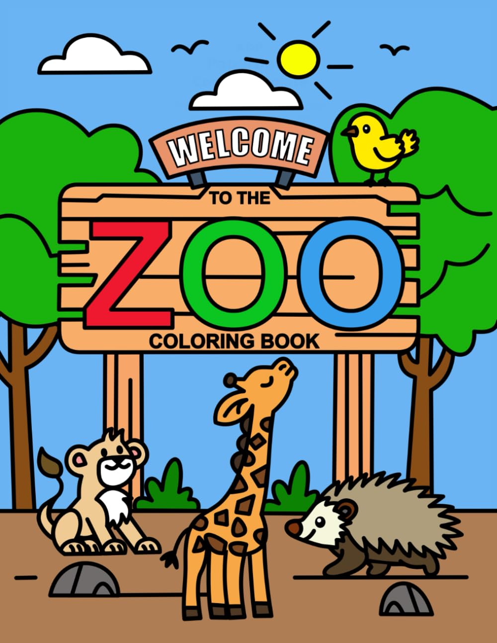 Welcome to the Zoo:: Animal Coloring Book for Toddlers, Kids & Adults | Bold & Easy Coloring Book