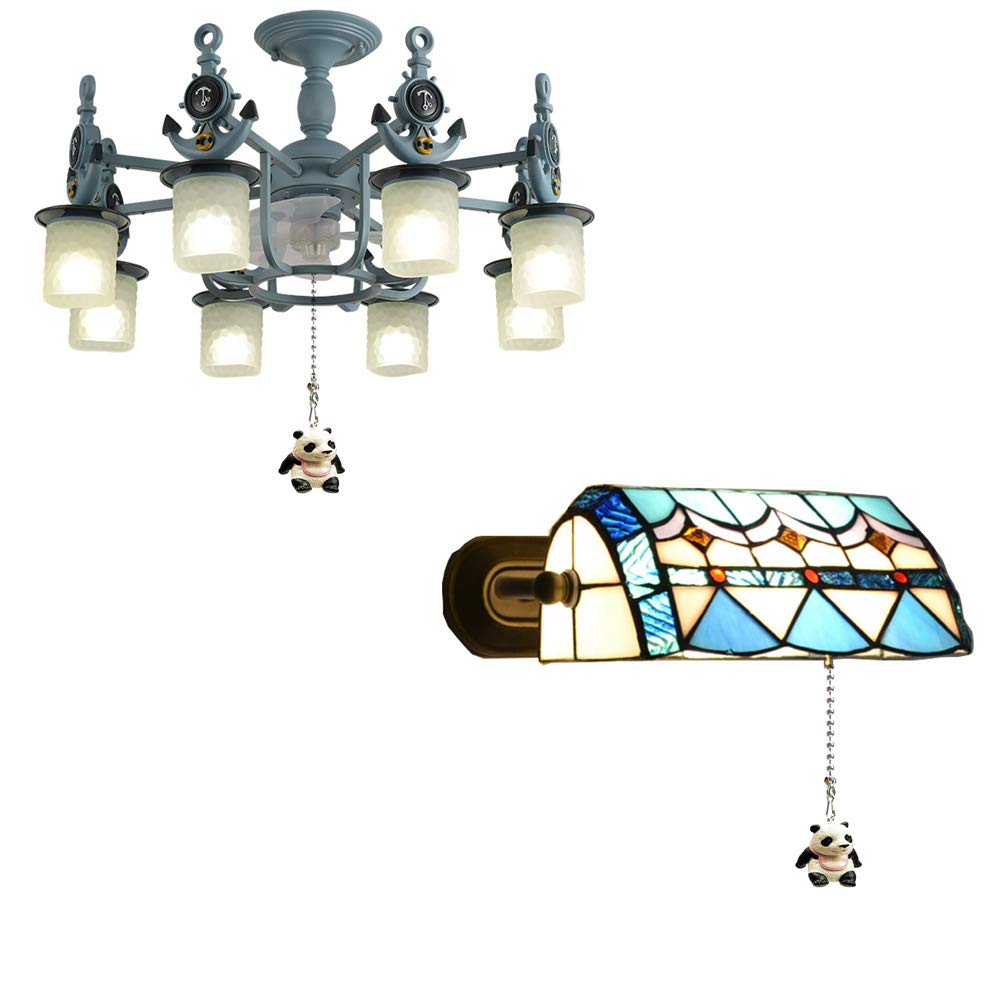 Panda Charm Prolunga Per Catena Di Ventilatori A Soffitto: Connettore A Sfera Con Ciondolo A Forma Di Panda - Nichel