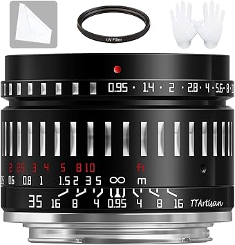 TTArtisan 35mm F0.95 Larger Aperture Manual Focus Lens, Compatible with Nikon Z-Mount APS-C Cameras Z50 ZFC Z30 and Z5 Z6 Z7 Z6II Z9 Under APS-C Mode
