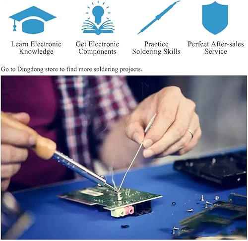 Miniatura 4 de ISolderStore Kit electrónico de bricolaje SMD kit de práctica de soldadura proyecto de soldadura para adolescentes niños adultos regalo de Navidad