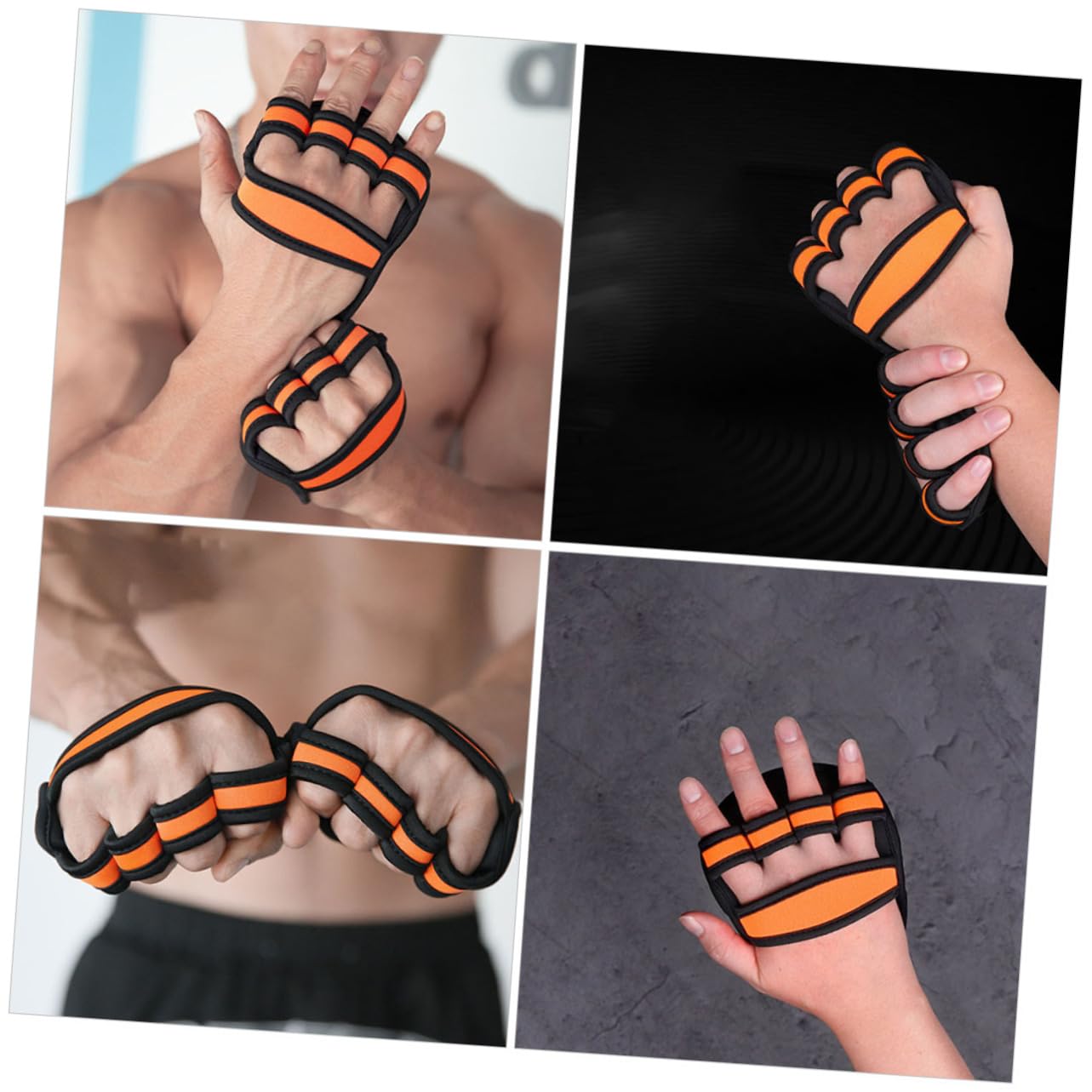 Happyyami 4pares Guantes De Levantamiento Transpirables para Entrenamiento Agarre Antideslizante Uso Gimnasio y Ejercicios Casa Protección para Manos Durante Musculación y Cross-Training