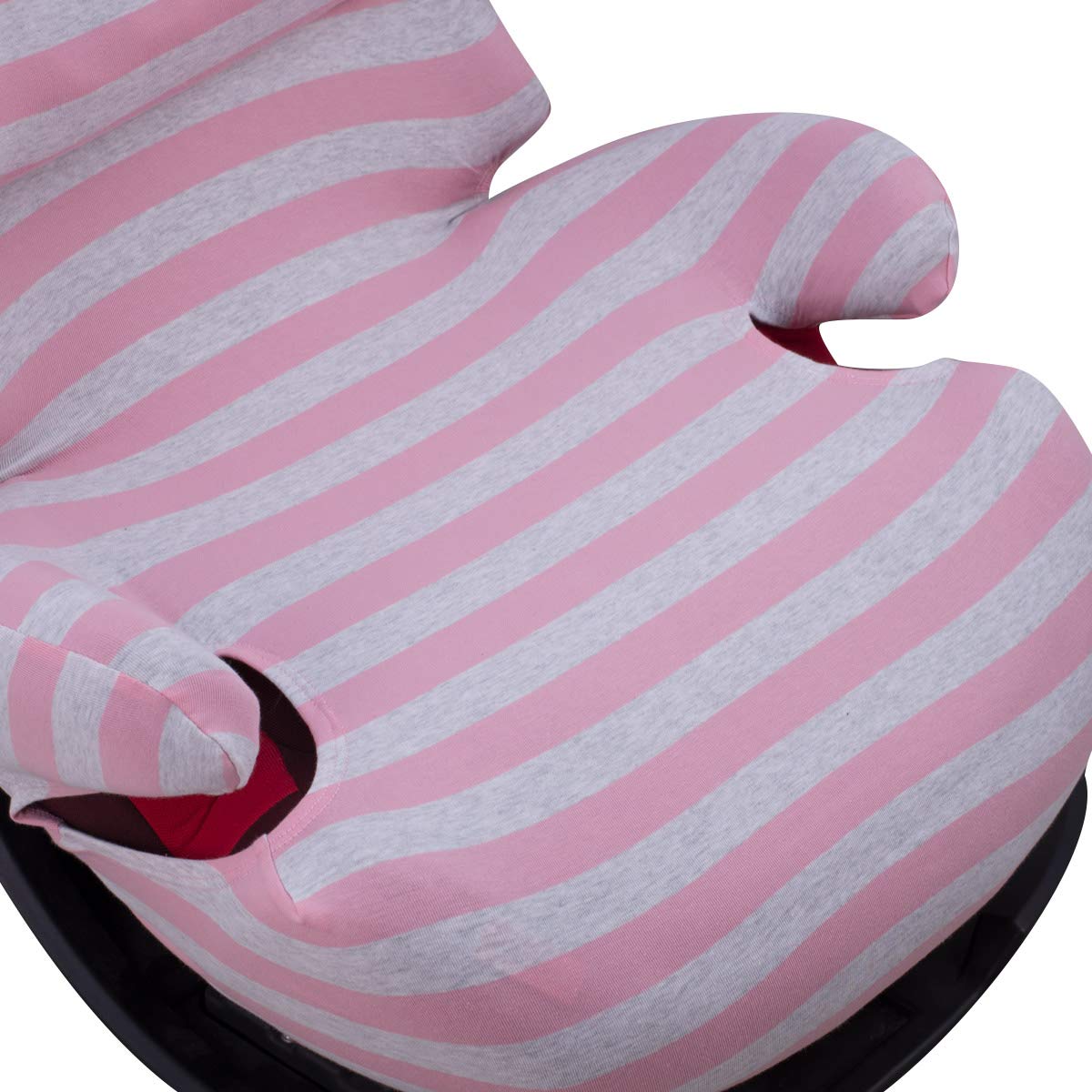 JANABEBE Pokriwiec dla Cybex Solution M, Solution Fix (Pink Island, Solution Fix)