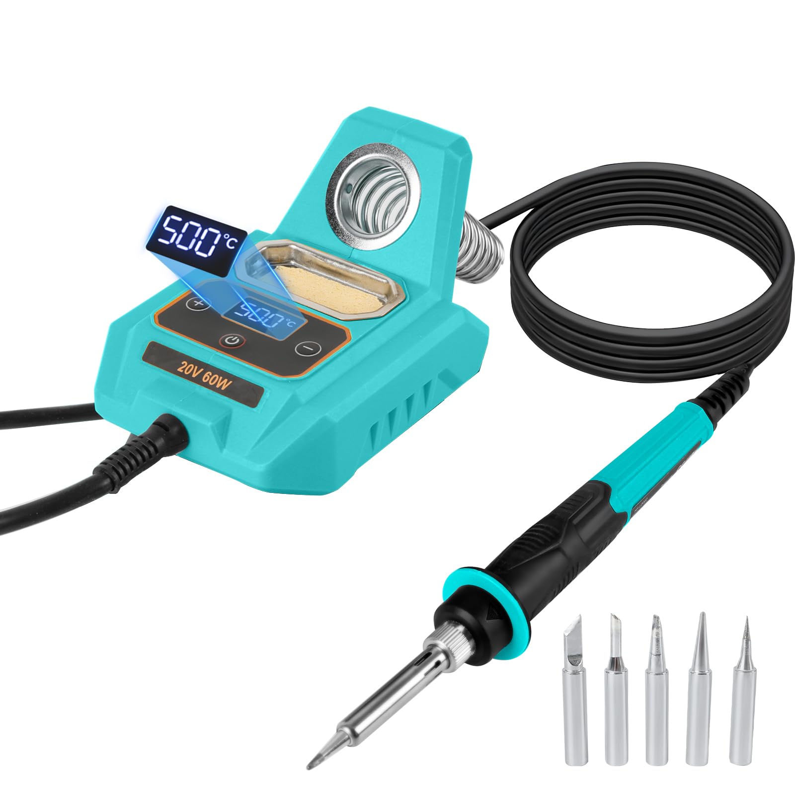 Cordless Soldering Iron for Makita 18V Battery, Portable Fast Heating Up Soldering Iron Kit Temperature Adjustable, °C/°F Conversion for DIY, Appliance Repair, Wire Welding