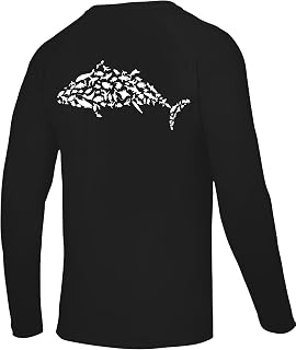 Men's Fishing Shirt Long Sleeve, UPF50+ UV Protection Sun Shirts, Quick Dry Graphic T Shirt for Running Hiking