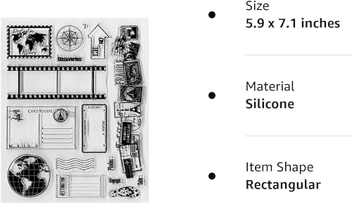 Miniatura 3 de Diario de viaje de viaje, sellos transparentes para decoración de tarjetas, álbumes de recortes, sellos transparentes de silicona con letras para