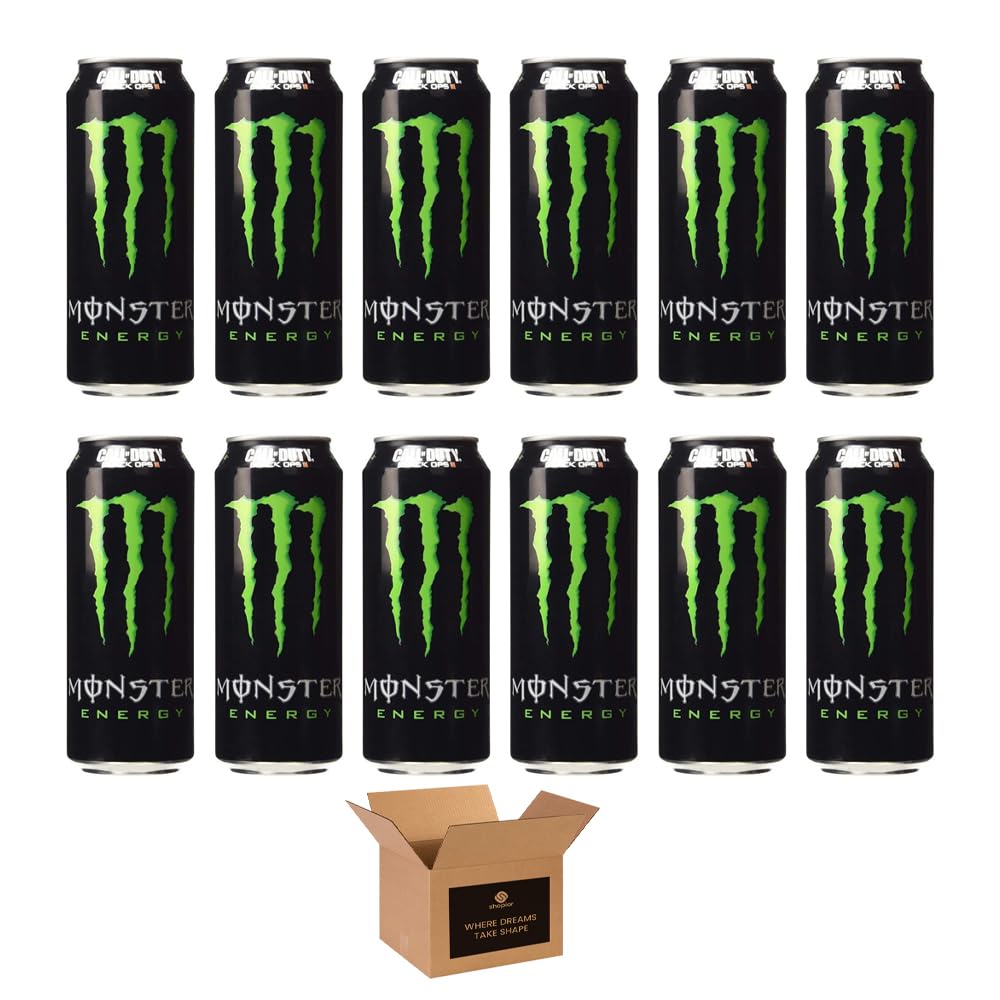 Monster Energy Drink Flavours | Juiced, Zero Sugar, Ultra, Monarch, Fiesta Mango, Strawberry Dreams, VR46, Punch | High Caffeine Sports Energy Drink | 500ml (Pack 12, Call of Duty)