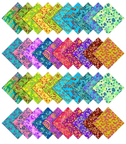 Soimoi Batik Print Precut 10-Inch Cotton Fabric Quilting Squares Charm Pack Diy Patchwork Sewing Craft #TOP8