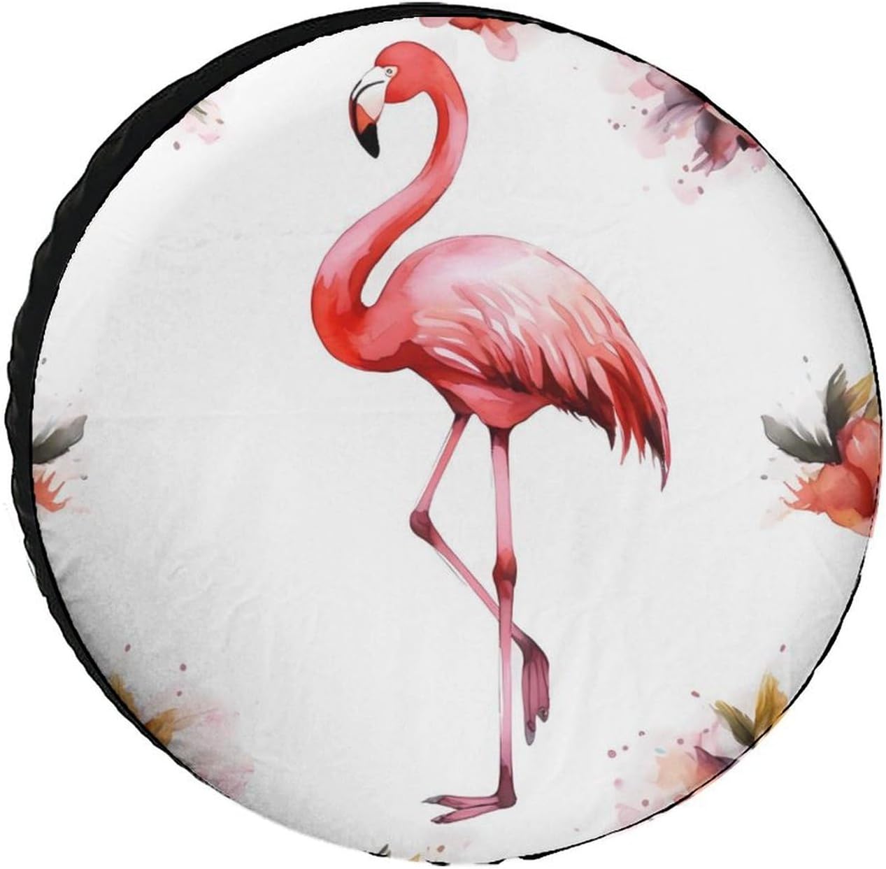 Universal Spare Tire Cover Waterproof Wheel Covers Car Tire Protector Flamingo Wheel Protector Dustproof Wheels Tires Cover for RV SUV Truck Camper Trailer 30inch