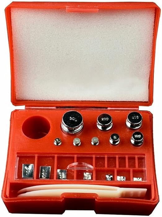 Class M2 14-Piece Small Calibration Weigh Kit Carbon Steel with Chrome Finish - Red - American Weigh Scales