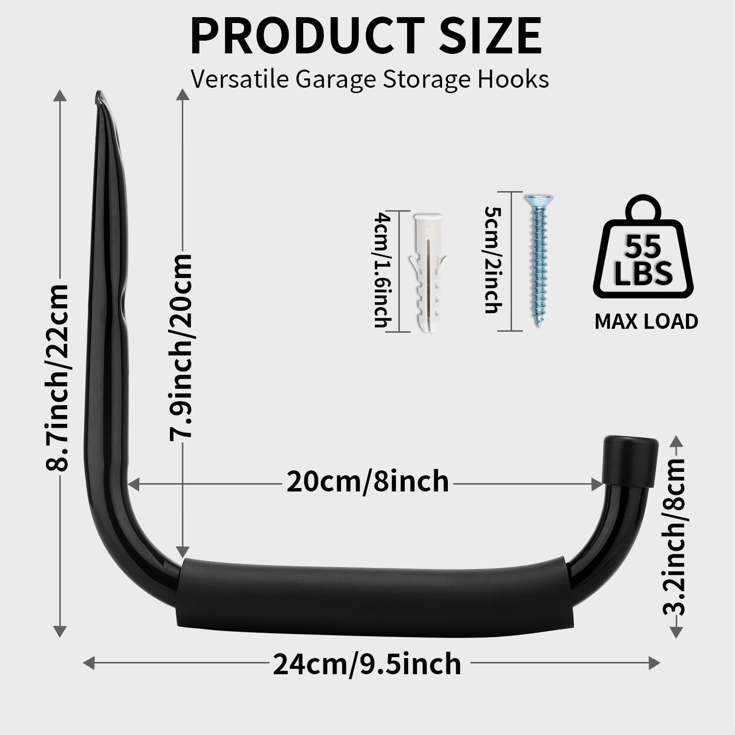 Amazon.com: Yisunnan Garage Storage Jumbo Arm Hook Heavy Duty Wall