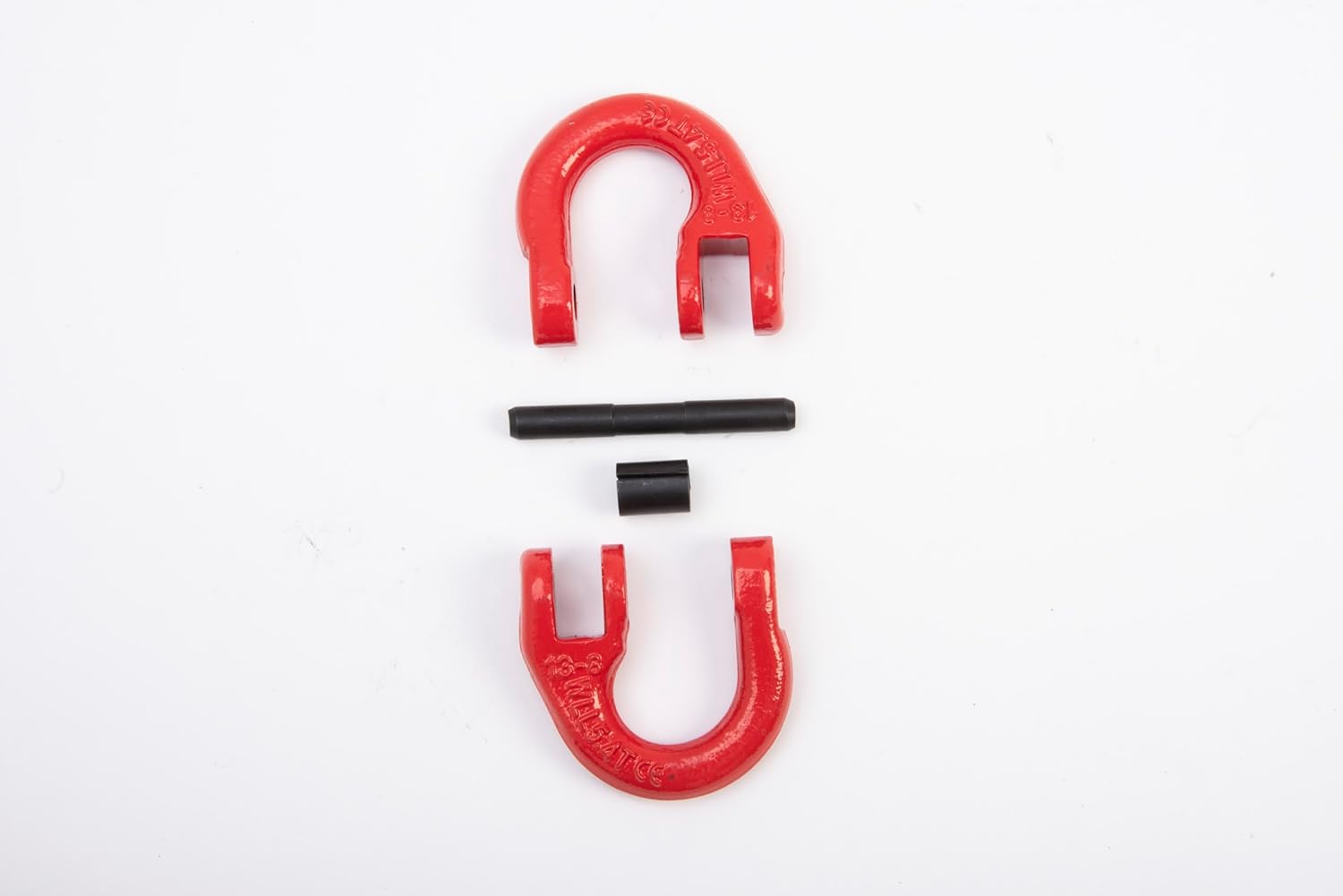 4 Pack - Red Coated G80 Alloy Steel Connecting Link, 1/2”, 5.4 Ton 12000 lbs Working Load Limit Grade 80 Forged Coupling Hammer Mechanical Link Lock Hi-Gear