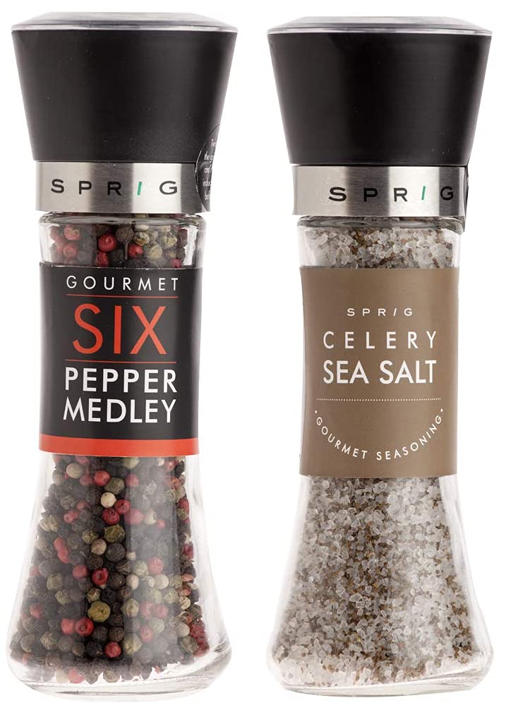 See full amazon price history chart for Sprig Salt & Pepper Combo | Six Pepper Medley (85g) | Celery Sea Salt (175g) | For Cooking, Seasoning and Garnishing | No Artificial Flavours, Colours, Fillers or Preservatives | Pack of 2 Sprig Salt & Pepper Combo | Six Pepper Medley (85g) | Celery Sea Salt (175g) | For Cooking, Seasoning and Garnishing | No Artificial Flavours, Colours, Fillers or Preservatives | Pack of 2 (B09GK9H6H6) Amazon Price History, Amazon Price Tracker
