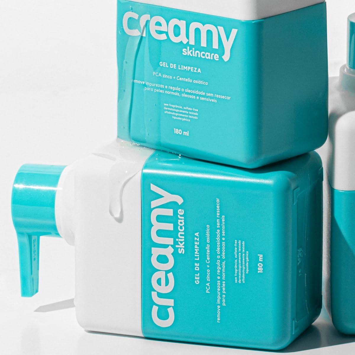Creamy Skincare Gel de Limpeza 200ml | Limpa Profundamente, Sem Fragrância e Livre de Sulfatos, Remove Impurezas e Regulariza a Oleosidade | Peles Oleosas e/ou Mistas Creamy Skincare Gel de Limpeza 200ml | Limpa Profundamente, Sem Fragrância e Livre de Sulfatos, Remove Impurezas e Regulariza a Oleosidade | Peles Oleosas e/ou Mistas