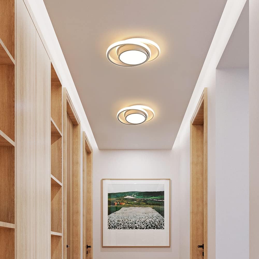 Comely - 2 pezzi Plafoniera LED rotonda a Soffitto, bianche, potenza di 32W, 2350LM, Luce Bianca Calda 3000K, adatta ad od ogni ambiente come: camera da letto, soggiorno, cucina o corridoio