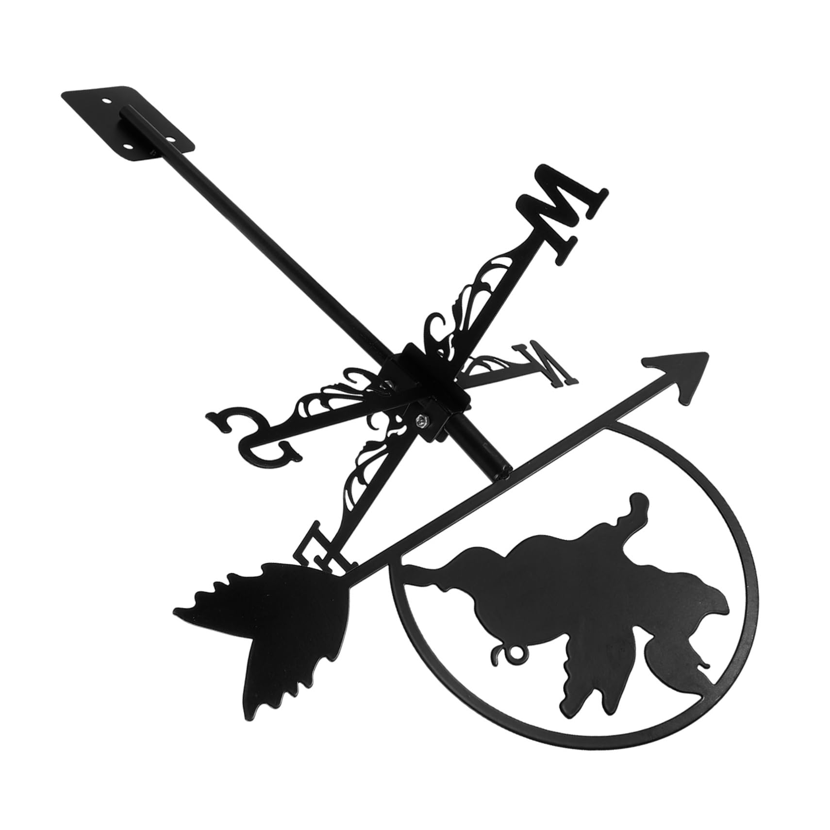 Eisen Wetterfahne Garten Dekoration Windrichtungsanzeiger für Hinterhof und Garten Rostfreier Gartenstecker mit Fliegendem Schwein Design für Außendekoration