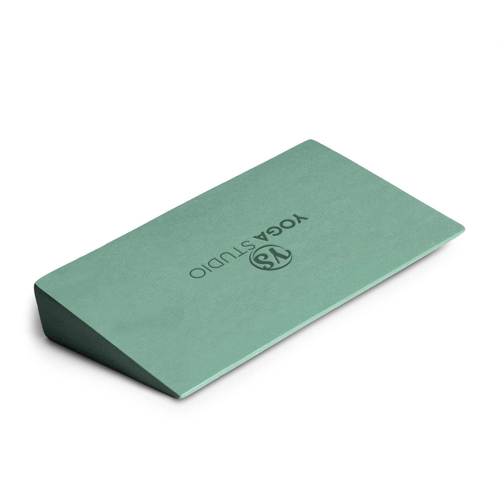 Yoga Studio EVA Half Yoga Wedge Block | Slant Board | Calf Stretcher | Lightweight EVA Foam | Mini Half Wedge | Non Slip Yoga Wedge for Wrists and Hands | Single Wedge (Sage Green)