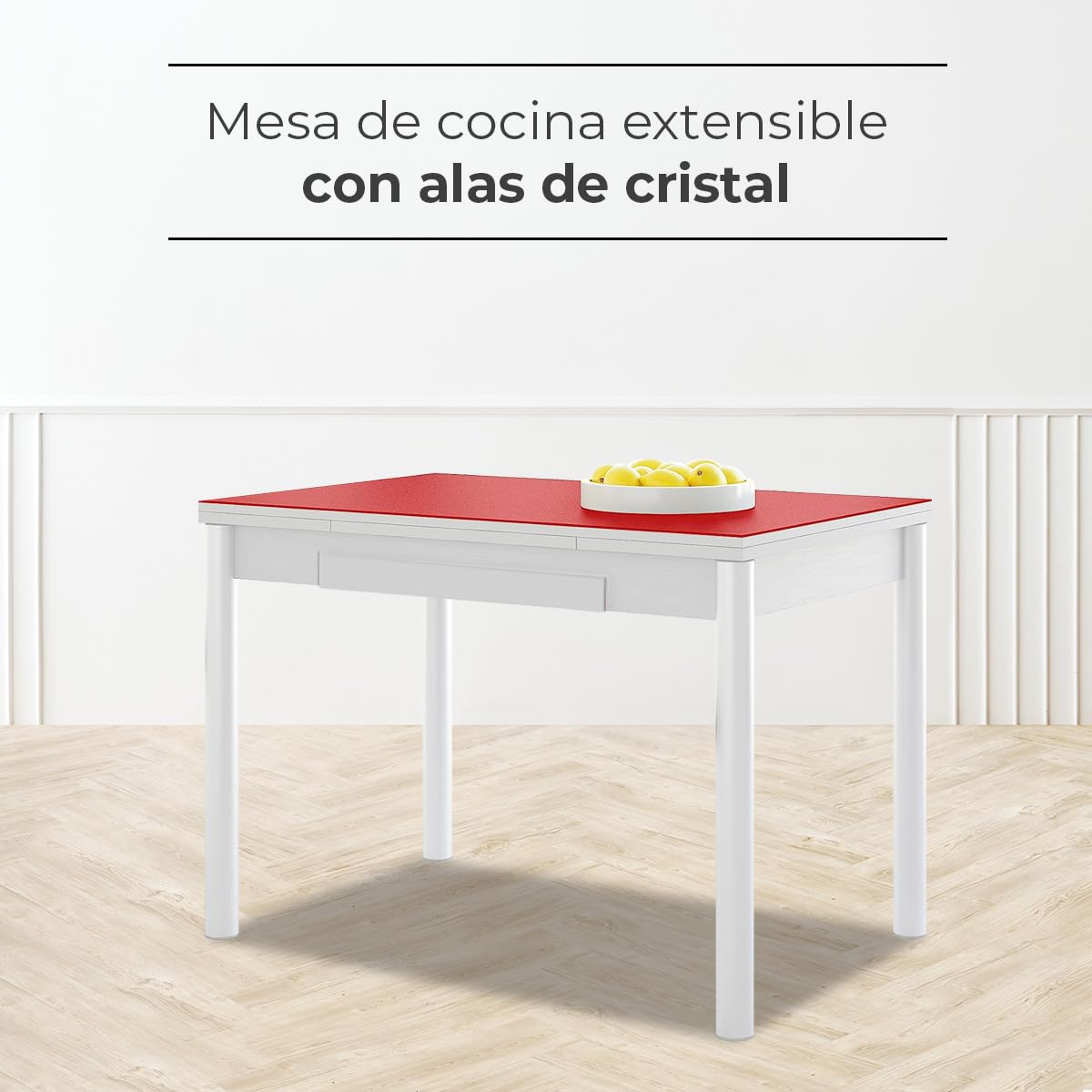ASTIMESA Table de Cuisine, Rouge, 90 x 50 cm