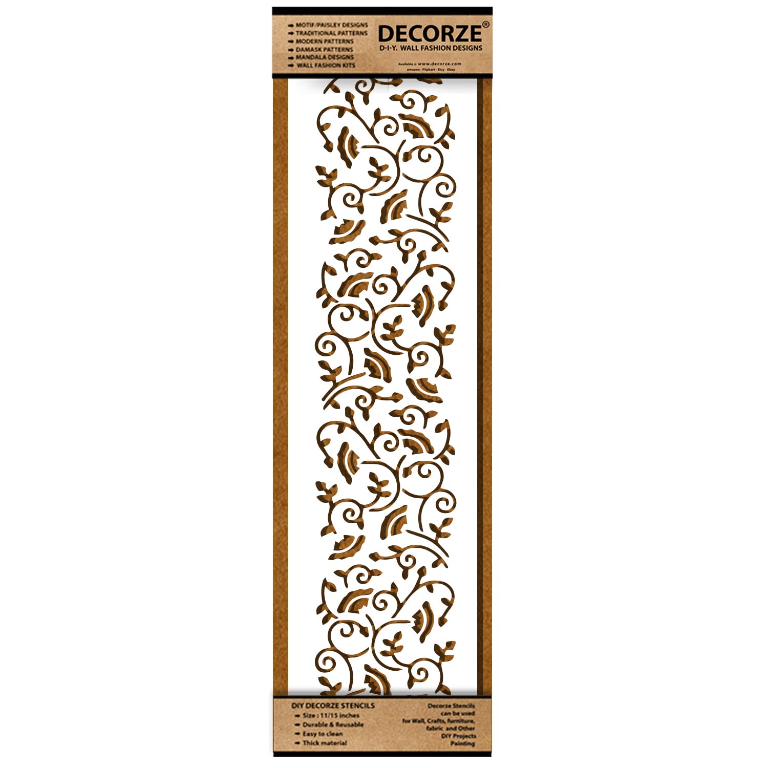 DECORZE Painting Stencils | Wall Stencils for Home| Living Room| Bedroom Painting | Stencil Border Painting | Pattern Stencil | D Border Stencils (DB-31) (B0BW9853KH) Amazon Price History, Amazon Price Tracker