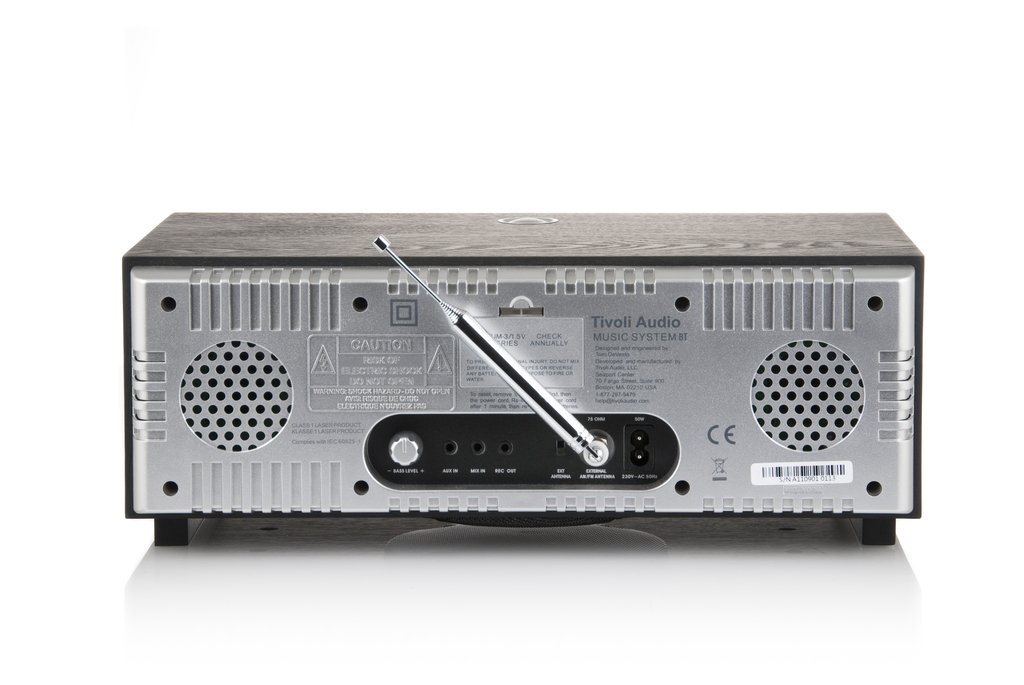Tivoli Audio Music System BT Sistema Hi-Fi todo en uno AM / FM con Bluetooth para transmisión inalámbrica (Fresno Negro / Plata)