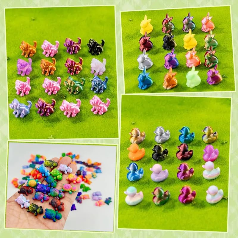 OrgMemory 3D Miniature Animals, 90Pcs, 6 Styles, Mini Animal Figurines, Suitable for Game Reward Creative Home, Party and Desktop Decor - Image 3
