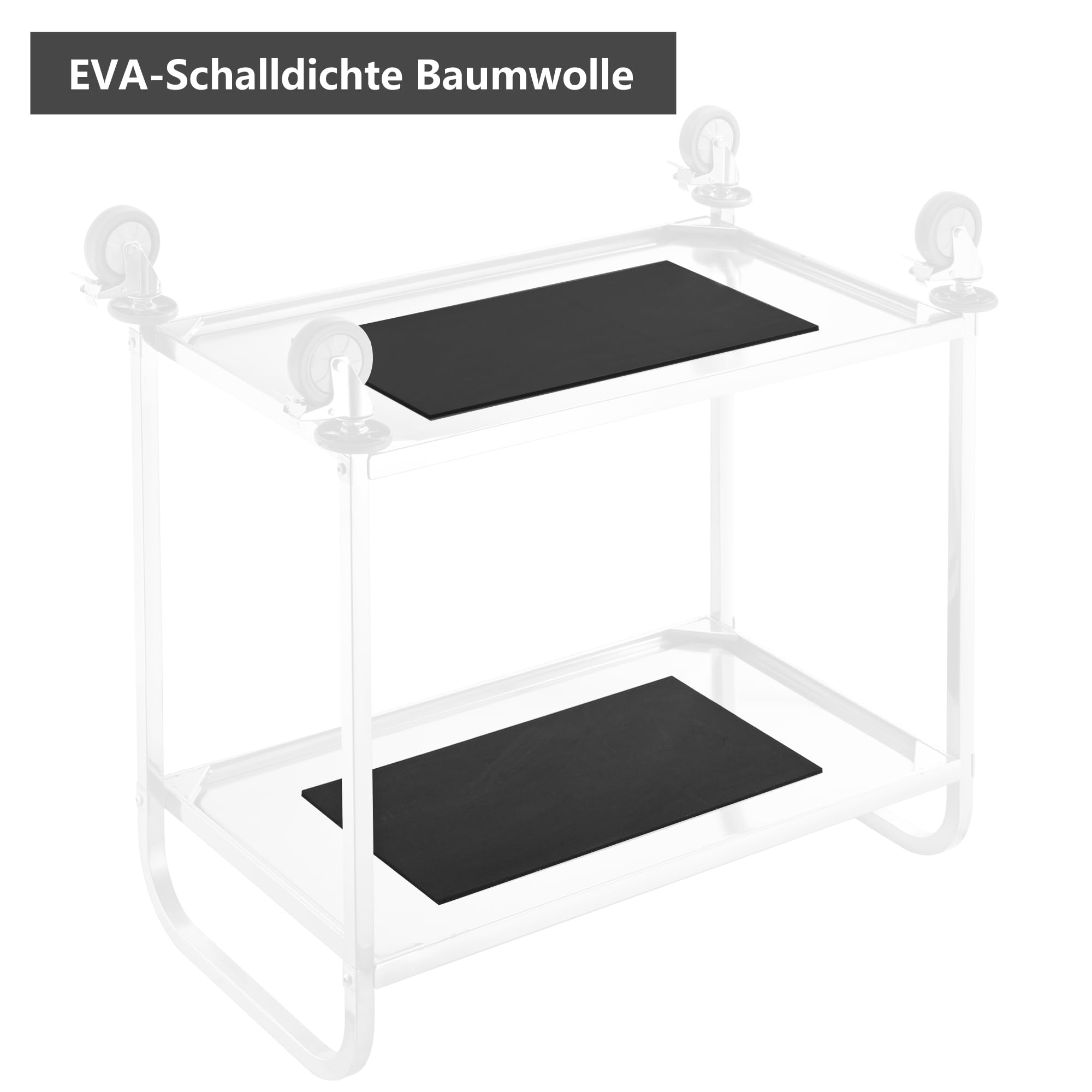 servierwagen Edelstahl 3 böden,servierwagen mit Rollen und 4-Bremsräder,Küchenwagen für Hotel Restaurant (75 x 40 x 83cm)