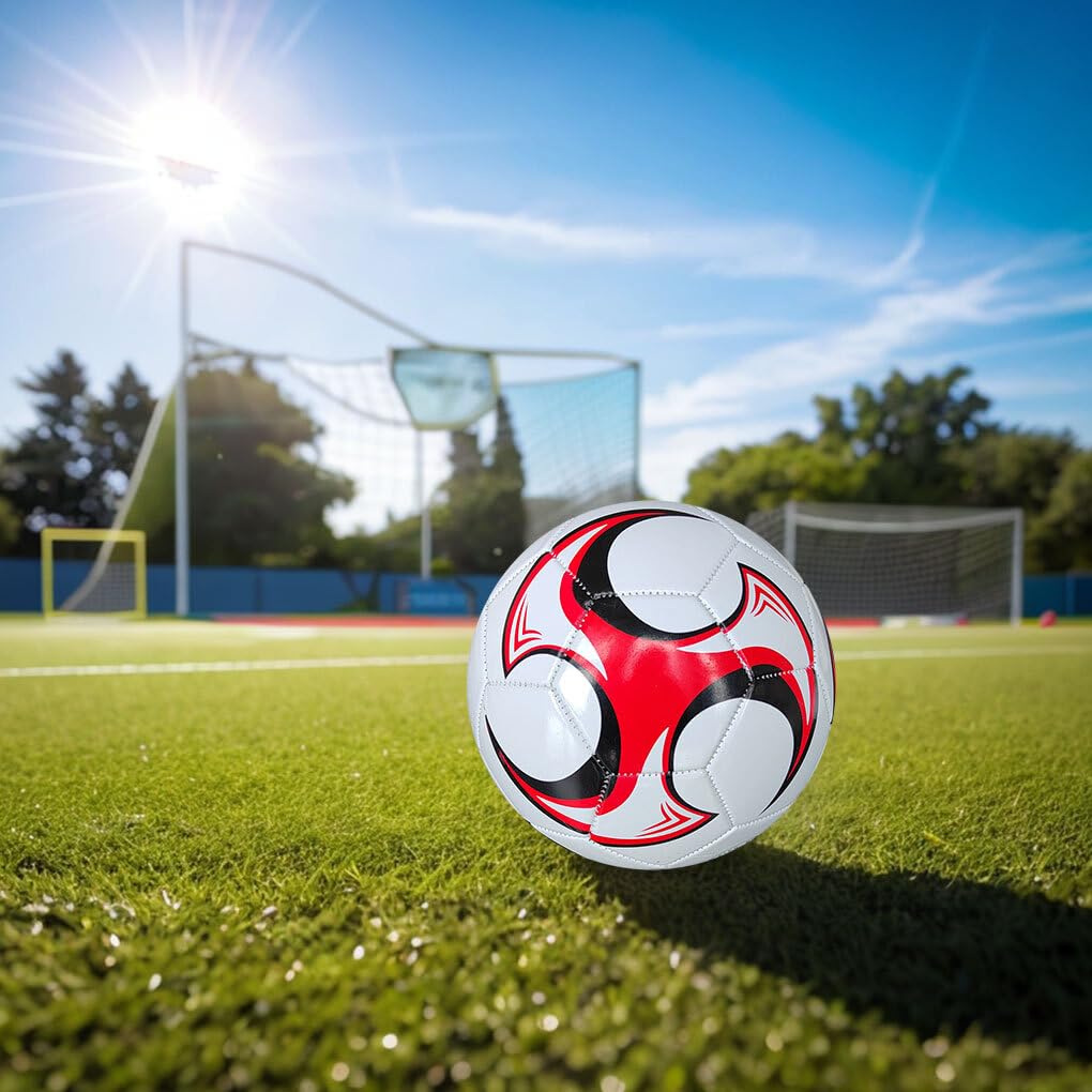 5 Set di Palloni da calcio realizzati in PVC ad ampia applicazione durevoli e inodori per il calcio Calcio sportivo a prova di esplosione della scuola media 2 Rosso