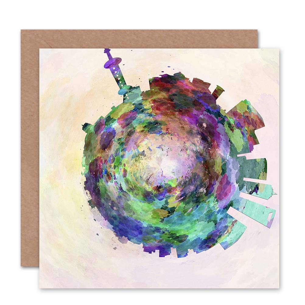 Wee Blue Coo CARD GREETING LITTLE WORLD CITY SKYLINE SHANGHAI CHINA GIFT