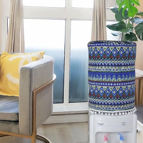 Miniatura 3 de ZUYYON Dispensador de agua para botellas de agua de 5 galones, cubierta de enfriador de agua con impresión de lino y algodón, cubierta reutilizable