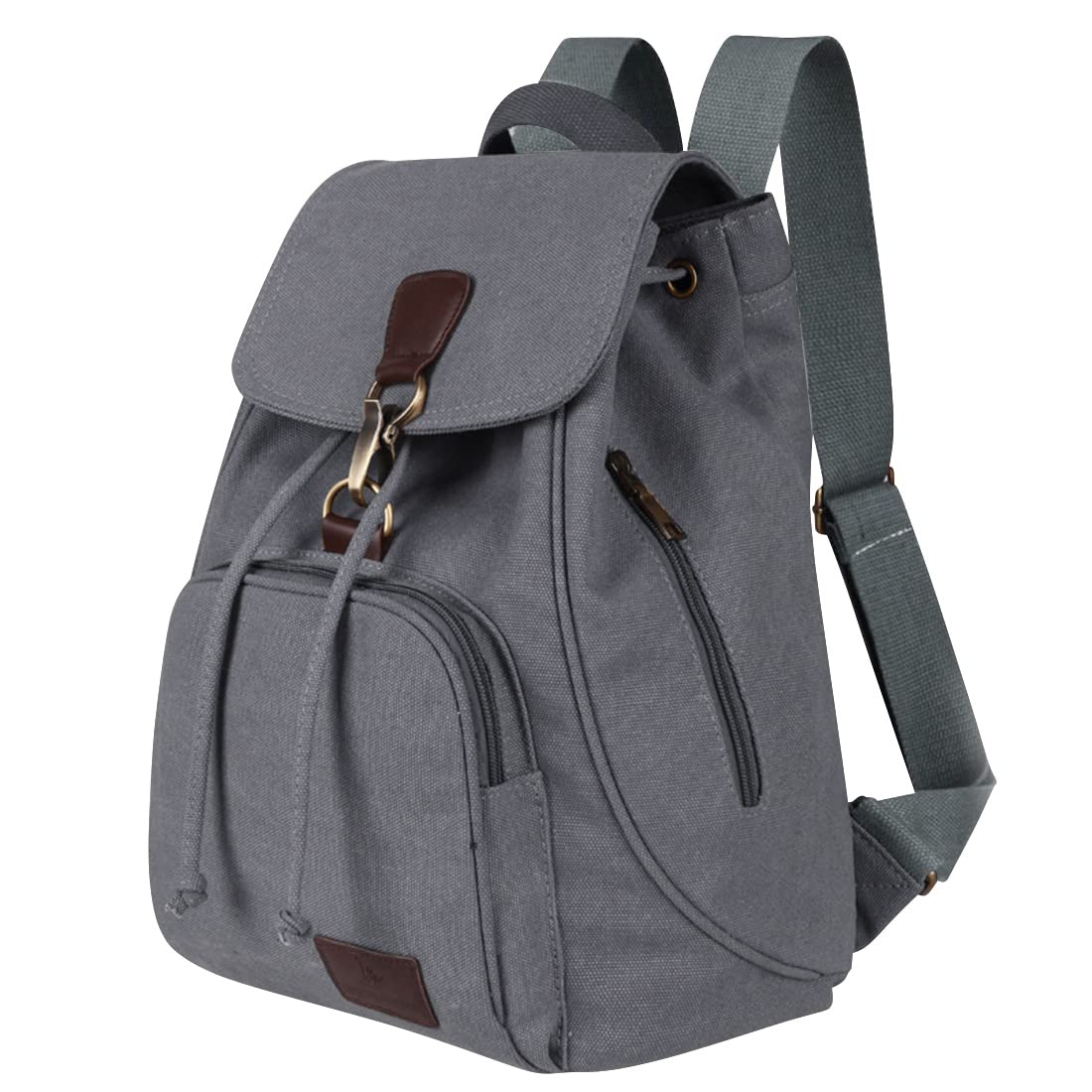 Canvas Fashion Backpacks Purse Casual Outdoor Shopping Daypacks Sports Rucksack Hiking Travel Multipurpose Bag Gray