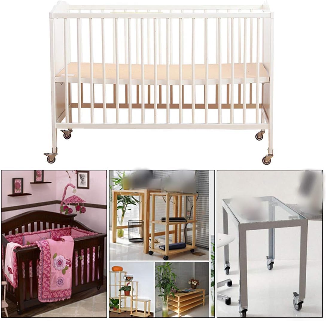 Lot De 4 Roulettes Pivotantes Universelles En Caoutchouc – Pour Meubles, Berceau, Chariot (diam. 25 à 50 Mm)