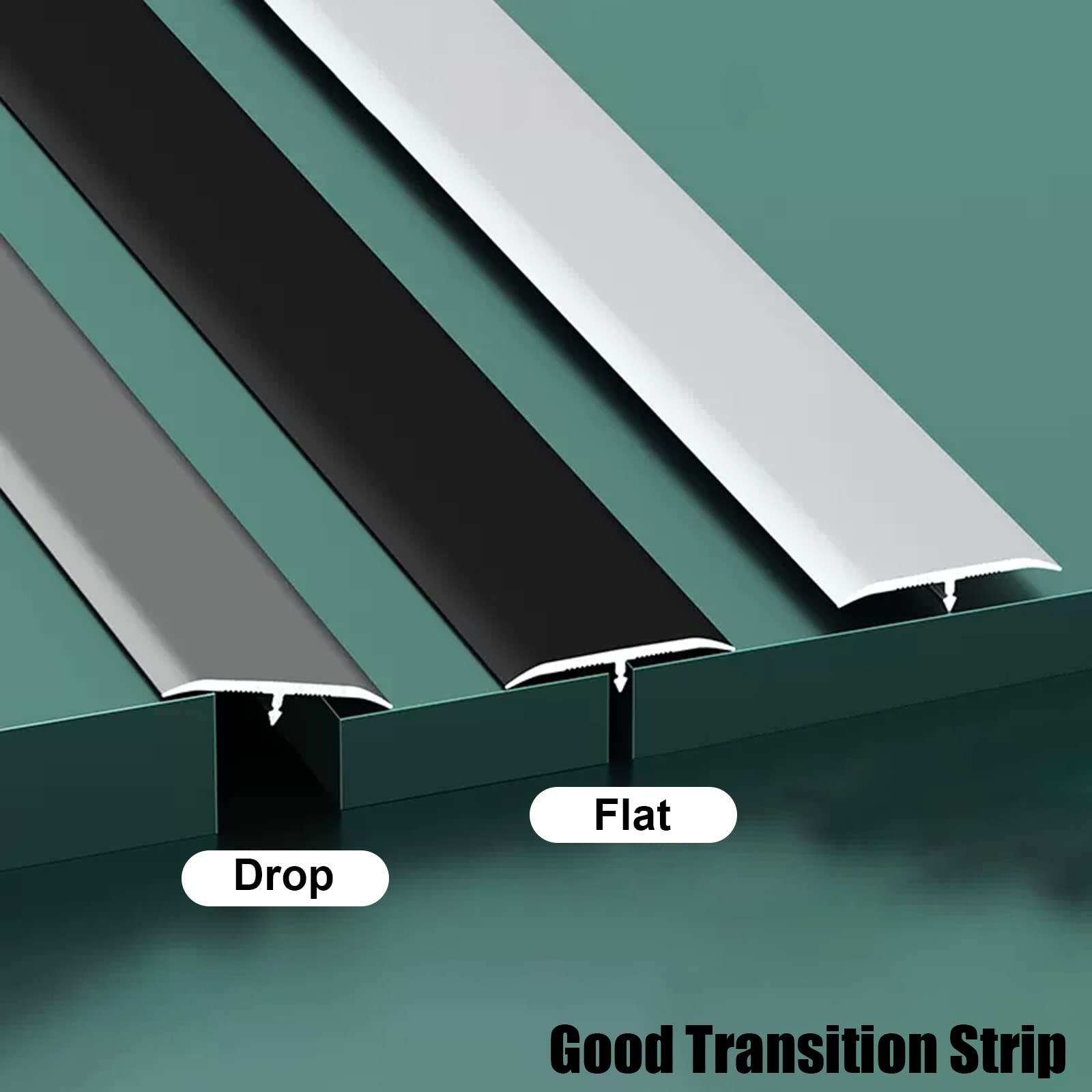 T-förmiger Nahtabdeckungs-Bodenübergangsstreifen für Holzfliesen, Laminat, Zement, Vinylböden, Aluminium-Spaltabdeckungsstreifen, 3,3 cm breit,Light Coffee-33mm W-105cm/41.3