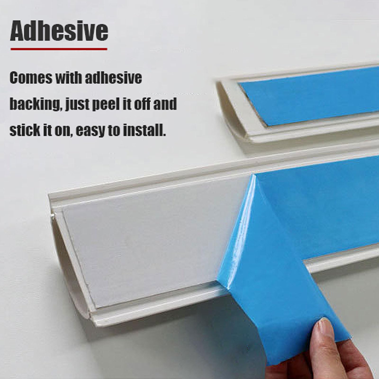 Kit canalina for cavi, nascondi angolare, semicircolare verniciabile, for TV a parete, for altoparlanti, gestione for casa e ufficio (2 pezzi)(5#)