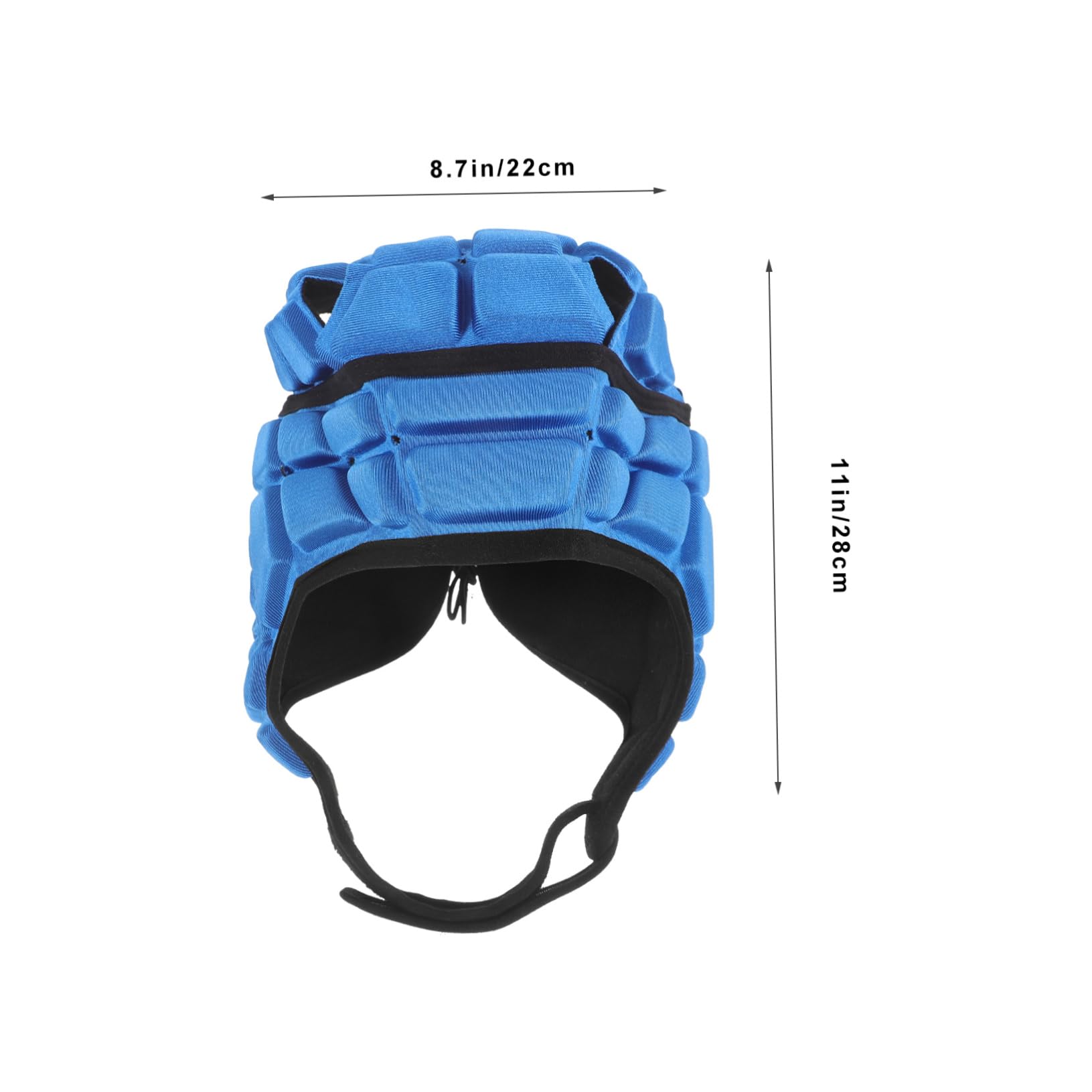 BESPORTBLE copricapo da wrestling guardia protettivo casco da atleta imbottito casco caschetto rugby protezione per la testa da rugby protezione per la testa regolabile spugna Blue