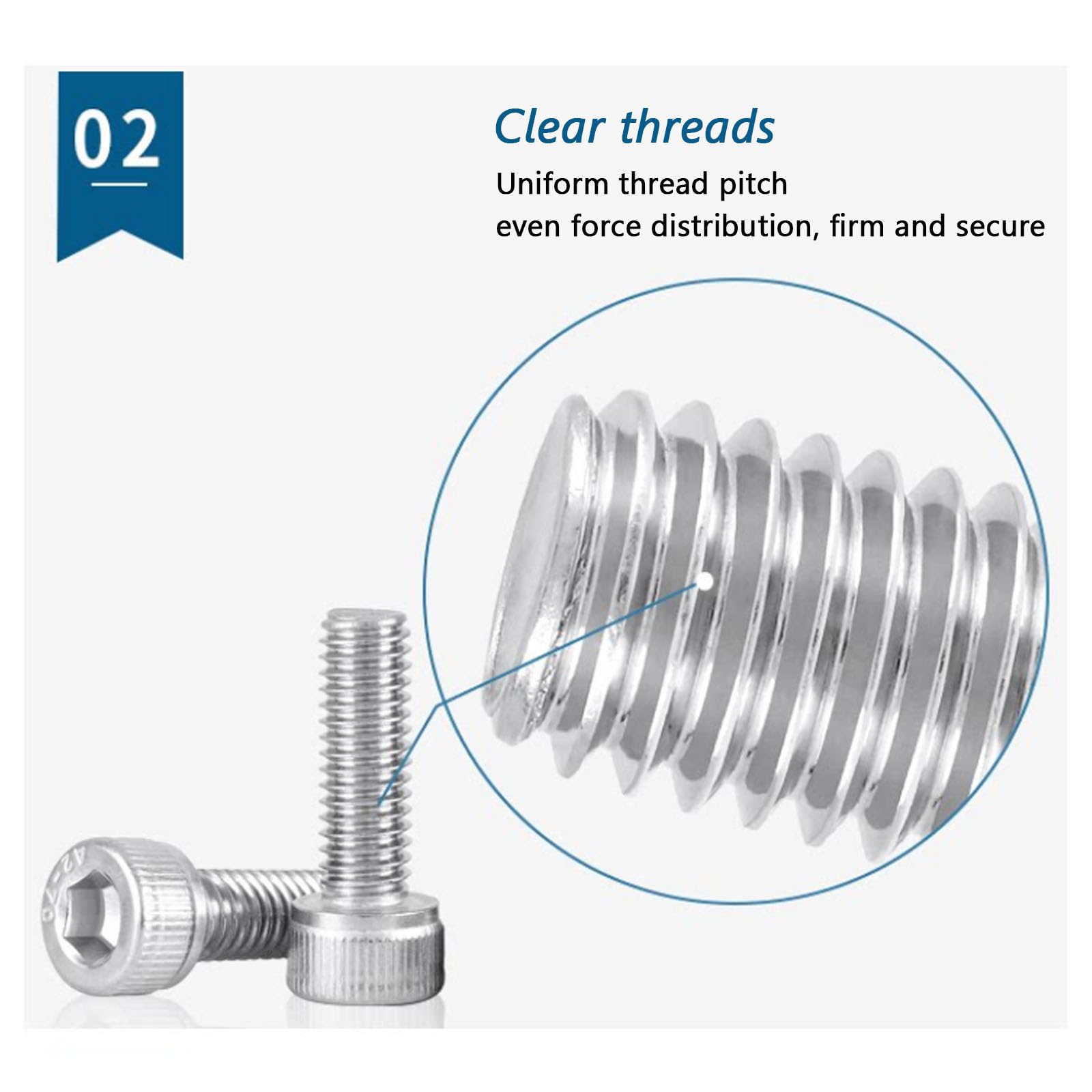 10 tornillos de cabeza de casquillo de acero inoxidable M12 304, 160-200 mm de longitud, tornillos hexagonales para equipos industriales y proyectos de bricolaje, M12 x 200 mm