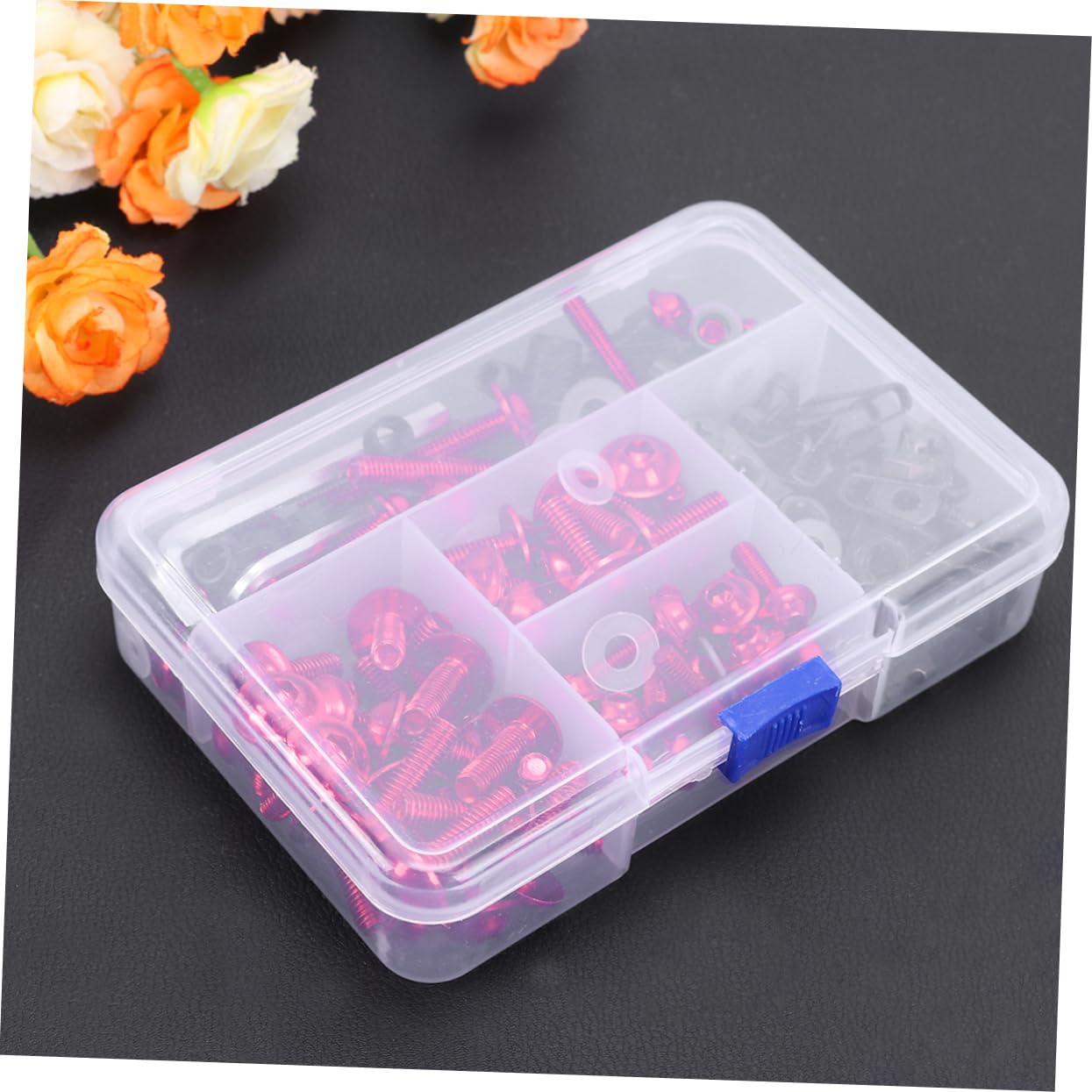 177Pcs Motorcycle Fairing Screw Kit Durable Red Bolts Nuts Fasteners for Windscreen Fairing Compatible with Sports Motorcycles